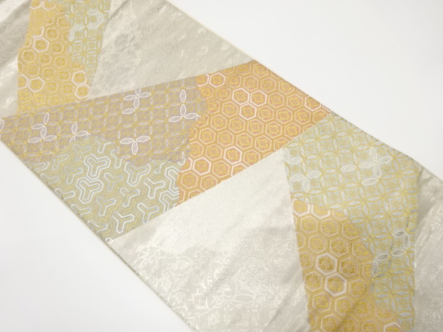 切りばめ風　古典柄織り出し袋帯